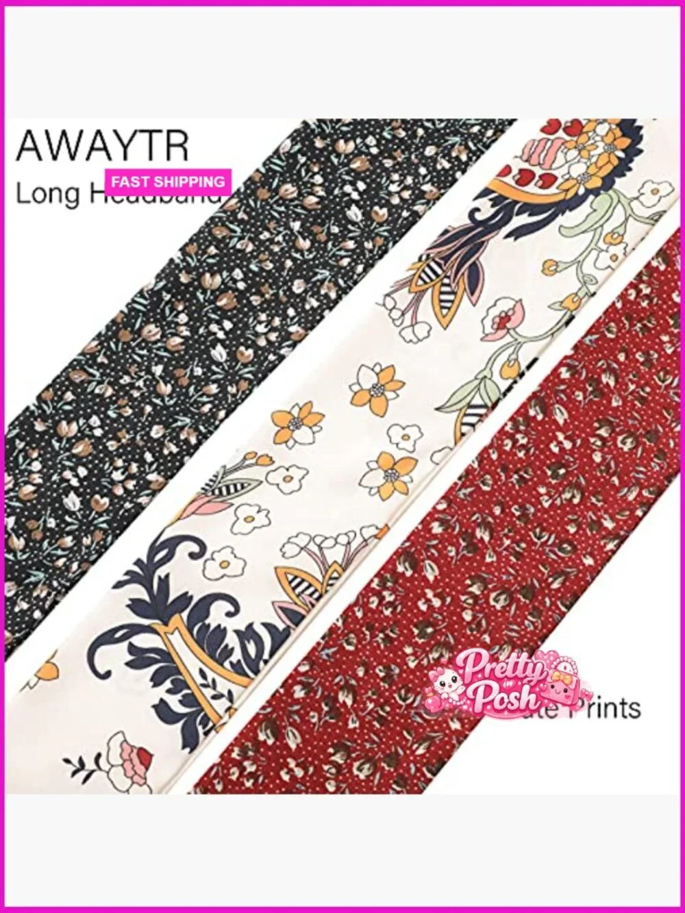 Chiffon Criss Cross Head Wraps, Twist Knotted Hairbands for Thick Hair